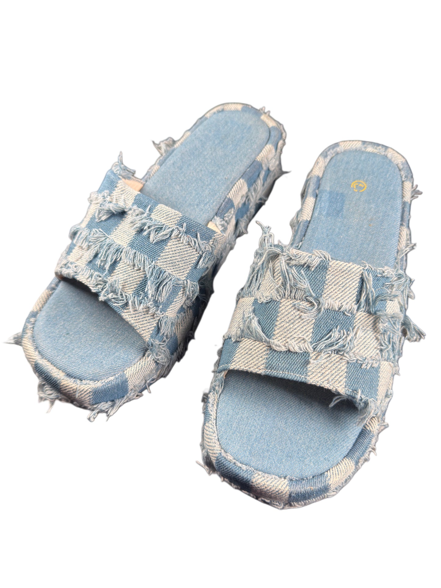 Denim Dreamz Platform Mules