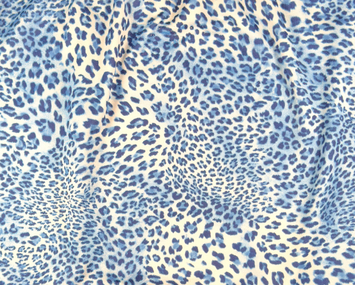 Blue Leopard Mini Skirt