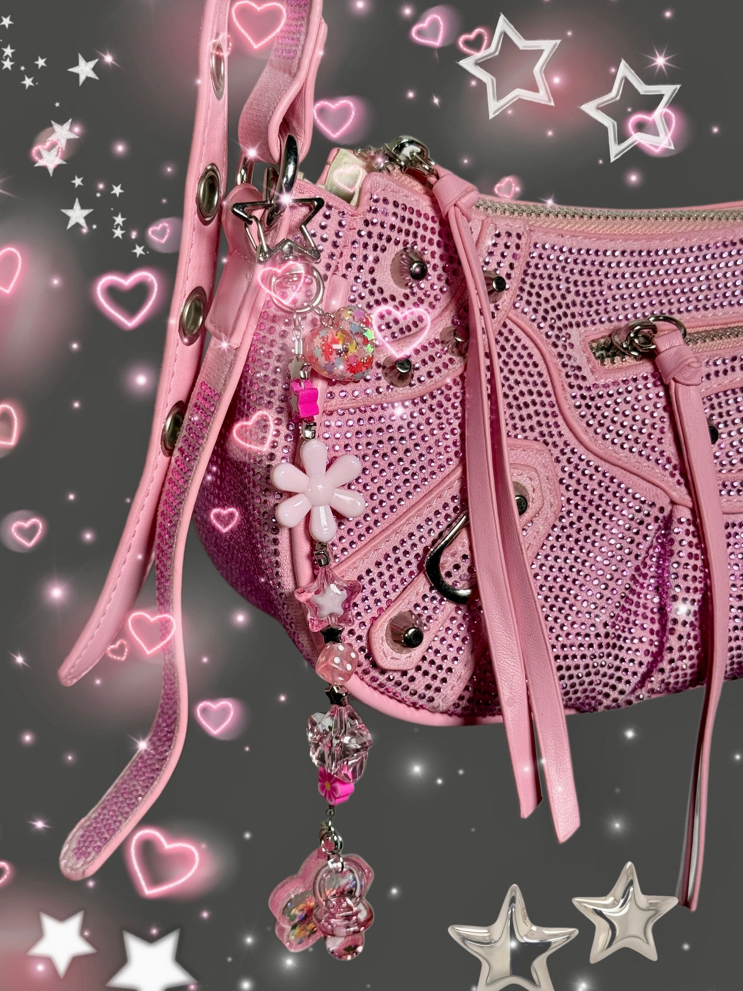 Pretty in Pink Bag Charm